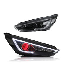 Załaduj zdjęcie do przeglądarki galerii, VLAND Headlamp Car Headlights Assembly for Ford Focus 2015 2016 2017 Head light with moving turn signal Dual Beam Lens/Demon Eye