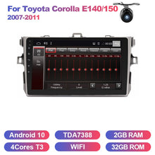 Charger l&#39;image dans la galerie, Eunavi Android 10 system car radio multimedia player for Toyota Corolla E140/150 2007-2011 auto radio WIFI GPS navigation USB