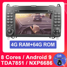 Załaduj zdjęcie do przeglądarki galerii, Eunavi 2 din Android 9 Car multimedia For Mercedes Benz Sprinter Vito W169 W245 W469 W639 W906 B200 DVD auto radio gps 4G 64GB