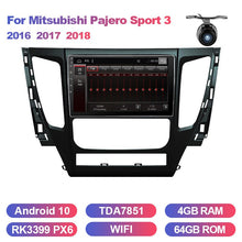 Cargar imagen en el visor de la galería, Eunavi 2 Din Car Radio GPS For Mitsubishi Pajero Sport 3 2016 2017 2018 Multimedia Video Player 9&#39;&#39; Screen GPS Audio Navigation