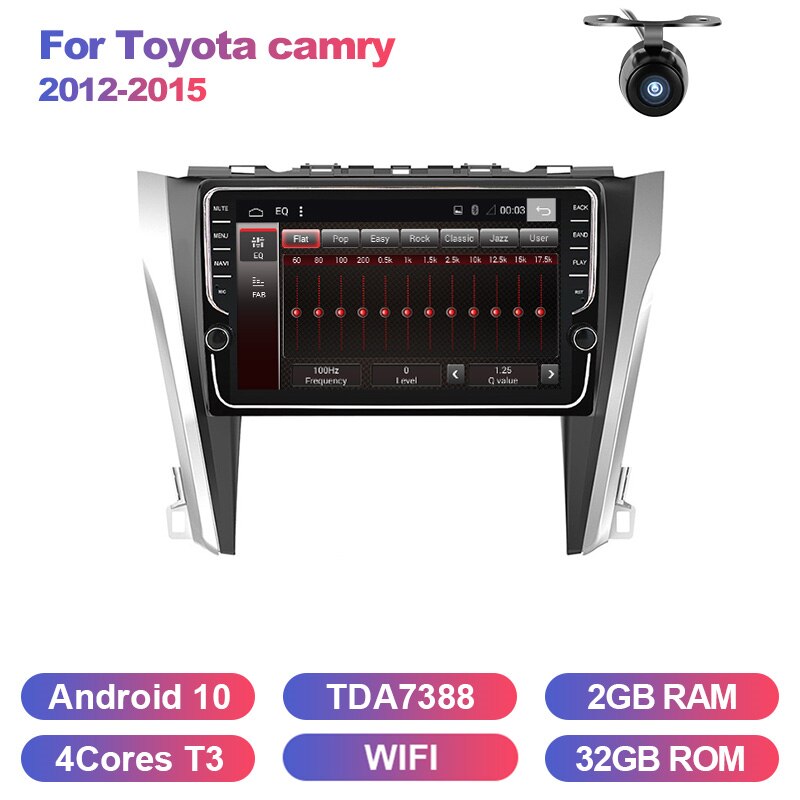 Eunavi car gps multimedia player For Toyota Camry 2012-2015 navigation radio video audio 4G+64G wifi touch screen bt android 10