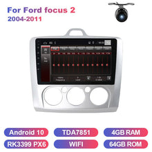 Cargar imagen en el visor de la galería, Eunavi DSP Android System Head unit Car Radio For ford focus 2 Mk2 2004-2011 Autoradio Stereo Audio GPS 2 Din Multimedia 4G 64GB