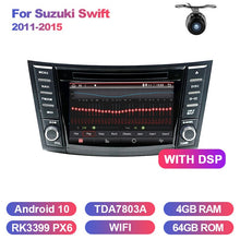 Laden Sie das Bild in den Galerie-Viewer, Eunavi 2 Din Android 9.0 Car radio dvd multimedia For Suzuki Swift 2011-2015 2din Stereo headunit GPS Navigation autoradio WIFI