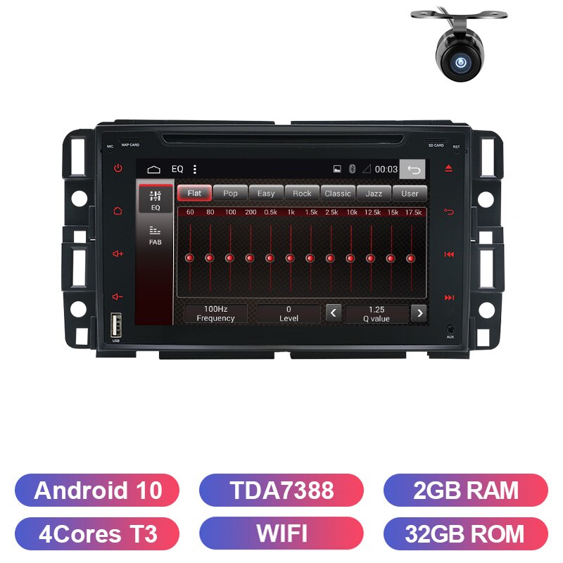 Eunavi 2 Din Android 10 Car DVD radio multimedia For Chevrolet/Silverado/Tahoe/Monte GMC Yukon/Denali/Acadia GPS Navigation