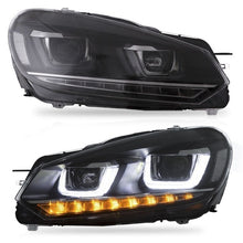 Laden Sie das Bild in den Galerie-Viewer, VLAND Headlamp Car Headlight Assembly For Volkswagen Golf Mk6 GTI/2012-2013 RHD/LHD Light Moving Turn Signal Dual Beam Lens