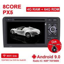 Załaduj zdjęcie do przeglądarki galerii, Eunavi 2 din Android 9 samochodowe multimedia odtwarzacz dvd Autoradio Stereo dla Audi A3 S3 radio samochodowe stereo 4G 64GB 1024*600 jednostka główna DSP