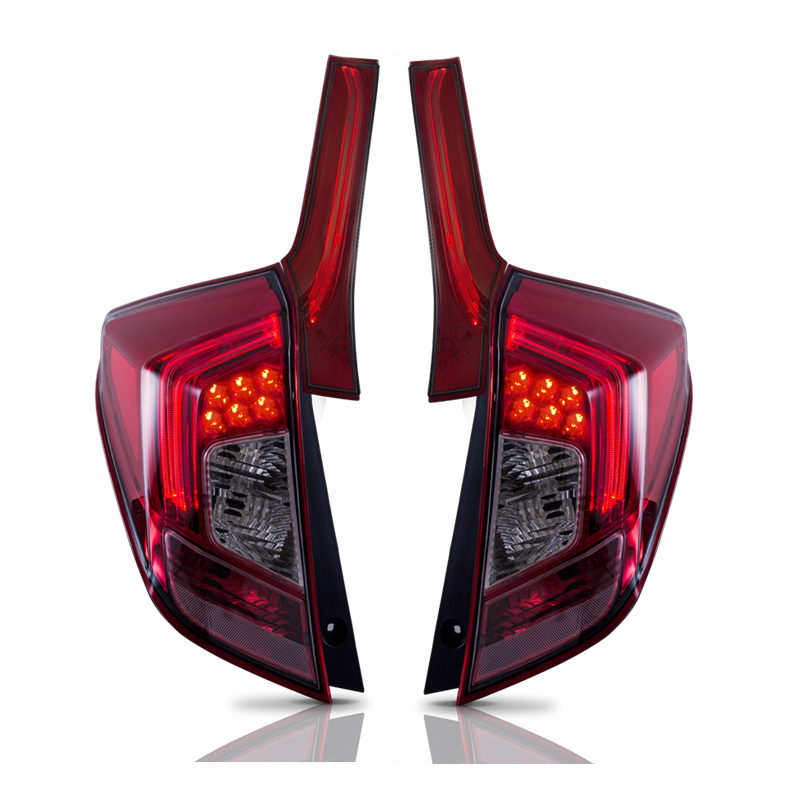 Vland For 2014-UP Fit /JazzTail Lights Led Red Lens New Design Plug And Play