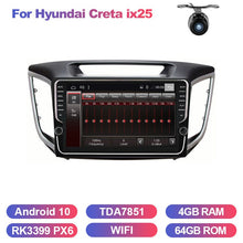 Cargar imagen en el visor de la galería, Eunavi 2din android 10 car radio gps for Hyundai Creta ix25 stereo multimedia navigation 2 DIN autoradio in dash head unit