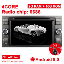 Cargar imagen en el visor de la galería, Eunavi Car Multimedia Player Android 9 GPS Autoradio 2 Din 7 Inch For Ford/Mondeo/Focus/Transit/C-MAX/S-MAX/Fiesta 2GB RAM DVD