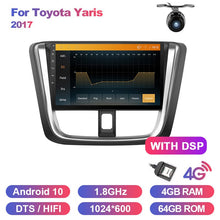 Laden Sie das Bild in den Galerie-Viewer, Eunavi 2 din car radio stereo multimedia for Toyota Yaris 2017 GPS 2din headunit IPS TDA7851 WIFI RDS Subwoofer Android 10 USB