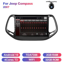 Załaduj zdjęcie do przeglądarki galerii, Eunavi car radio stereo multimedia player for Jeep Compass 2017 2 din headunit Android 10 system GPS TDA7851 Subwoofer USB