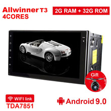 Załaduj zdjęcie do przeglądarki galerii, Eunavi 2 din Android 9.0 universal Car Radio stereo gps Navigation 2din headunit 1024*600 HD touch screen multimedia TDA7851 RDS