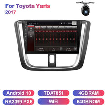 Load image into Gallery viewer, Eunavi 2 din car radio stereo multimedia for Toyota Yaris 2017 GPS 2din headunit TDA7851 WIFI RDS Subwoofer Android USB BT