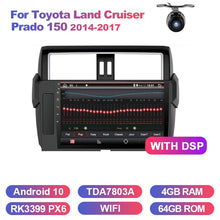 Załaduj zdjęcie do przeglądarki galerii, Eunavi 2 din car radio stereo for Toyota Land Cruiser Prado 150 2014-2017 Android 10 2din multimedia GPS Navigation NO DVD