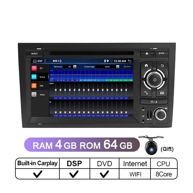 Car Radio DVD 2 DIN Android 10 Autoradio For Audi A4 B6 B7 S4 B7 B6 RS4 B7 SEAT Exeo 2DIN car stereo Multimedia GPS Navigation