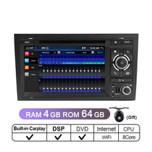 Załaduj zdjęcie do przeglądarki galerii, Car Radio DVD 2 DIN Android 10 Autoradio For Audi A4 B6 B7 S4 B7 B6 RS4 B7 SEAT Exeo 2DIN car stereo Multimedia GPS Navigation