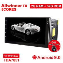 Load image into Gallery viewer, Eunavi 2 din Android 9.0 universal Car Radio stereo gps Navigation 2din headunit 1024*600 HD touch screen multimedia TDA7851 RDS