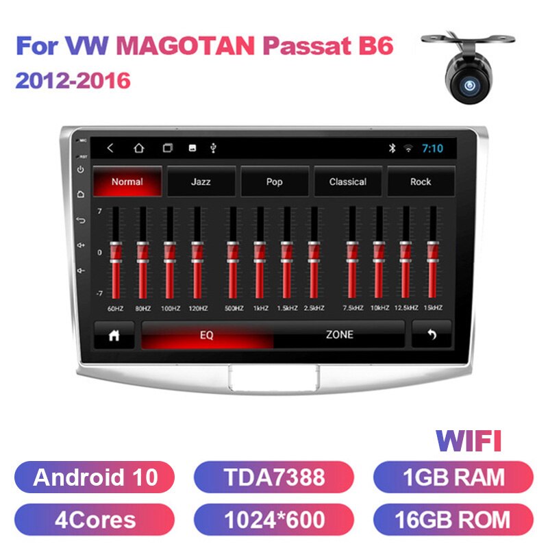 Eunavi 2 Din Android Car Radio For VW Volkswagen Passat B6 2012-2016 MAGOTAN CC Multimedia Player Head unit Audio Stereo DSP GPS