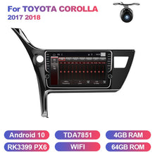 Load image into Gallery viewer, Eunavi car multimedia playe radio audio stereo gps Android 10 auto for Toyota Corolla 2017 2018 navigation touch screen wifi