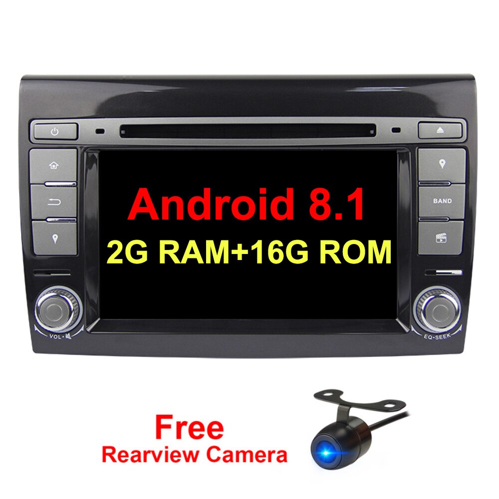 Eunavi 2 Din Android 9.0 Car DVD 7 inch Quad core Autoradio GPS Navigation For Fiat Bravo 2007 2008 2009 Car Radio Stereo WIFI