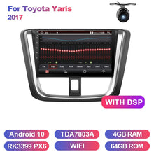 Load image into Gallery viewer, Eunavi 2 din car radio stereo multimedia for Toyota Yaris 2017 GPS 2din headunit TDA7851 WIFI RDS Subwoofer Android USB BT