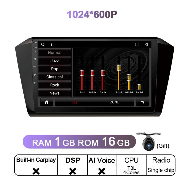 Eunavi Android 11 Car Radio For VW Passat B8 Magotan 2016 2017 Multimedia Video Player 2Din Head unit 4G 8Core 2 Din DVD GPS USB