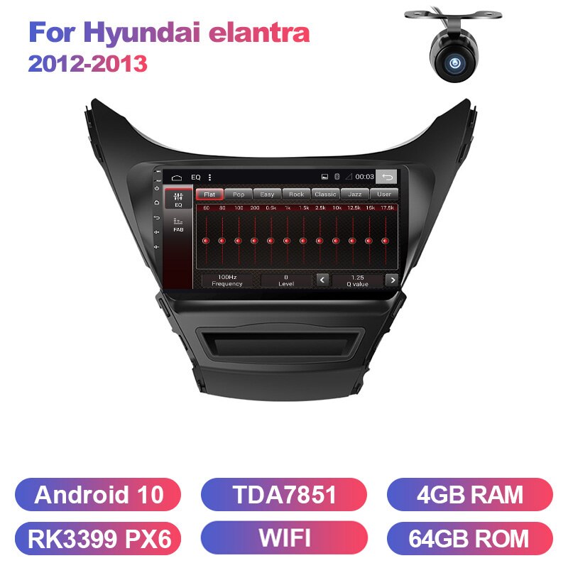 Eunavi car radio stereo multimedia player for Hyundai elantra 2012 2013 Android system 2 din headunit TDA7851 Subwoofer 4G GPS