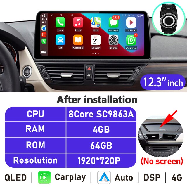 Eunavi 10.25''/12.3'' Android Auto Radio For BMW X1 E84 2009 2010 2011-2015 Car Multimedia Player Navigation GPS Carplay No DVD