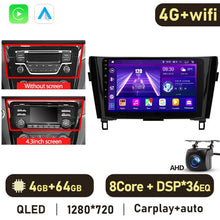 Załaduj zdjęcie do przeglądarki galerii, Eunavi 2 Din Android Auto Car Multimedia Player For Nissan Qashqai J11 X-Trail 3 T32 2013-2017 Auto Radio QLED Screen 4G GPS DVD