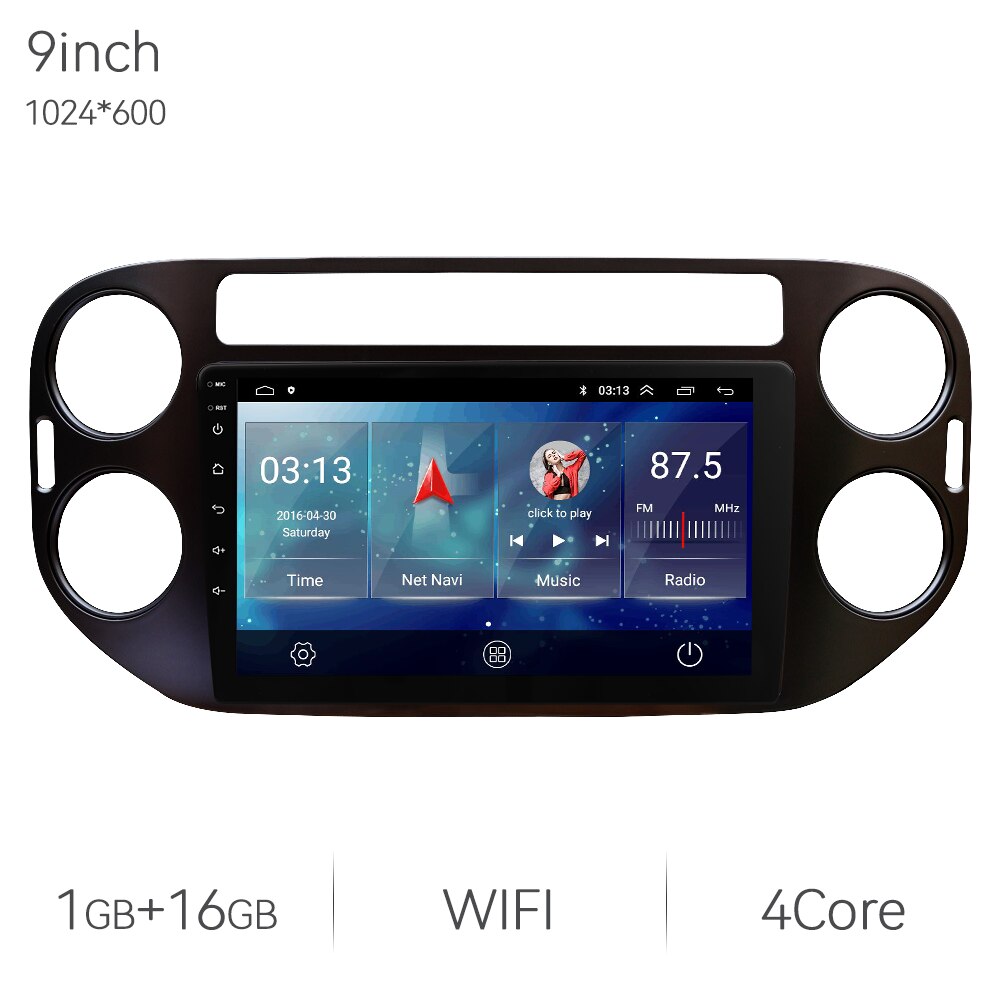 Eunavi 7862 13.1inch 2din Android Auto Radio For VW Volkswagen Tiguan 1 NF 2006 - 2016 Car Multimedia Video Player GPS Stereo 4G