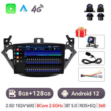 Charger l&#39;image dans la galerie, Eunavi 2 Din Car Radio Android 10 For Opel Corsa E 2014 2015 2016 Multimedia Player GPS Autoradio WIFI 4G Carplay 2din QLED