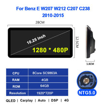 Laden Sie das Bild in den Galerie-Viewer, Eunavi Android Car Radio stereo Multimedia Video Player For Mercedes Benz E class W207 W212 C238 C207 Car GPS Navigation 4G