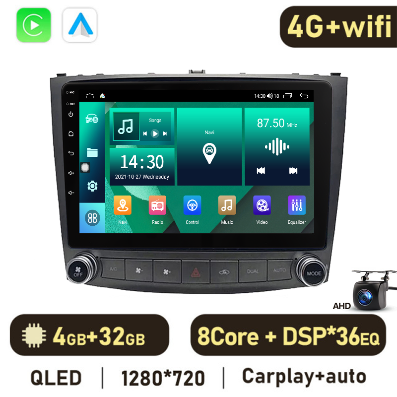 Eunavi 7862 4G 2DIN Android Auto Radio GPS For Lexus IS250 300 2006-2012 Car Multimedia Video Player Carplay 2 Din