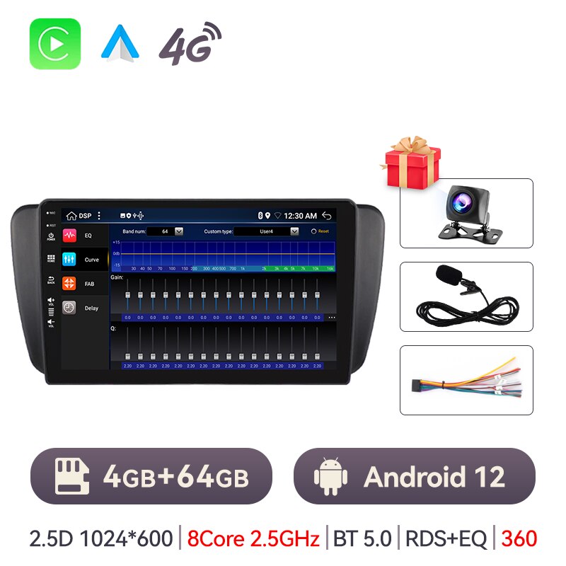 Eunavi 2 Din Android Auto Radio For Seat Ibiza 6j 2009 - 2014 2010 Carplay 4G Car Multimedia Player GPS Autoradio 2din DVD