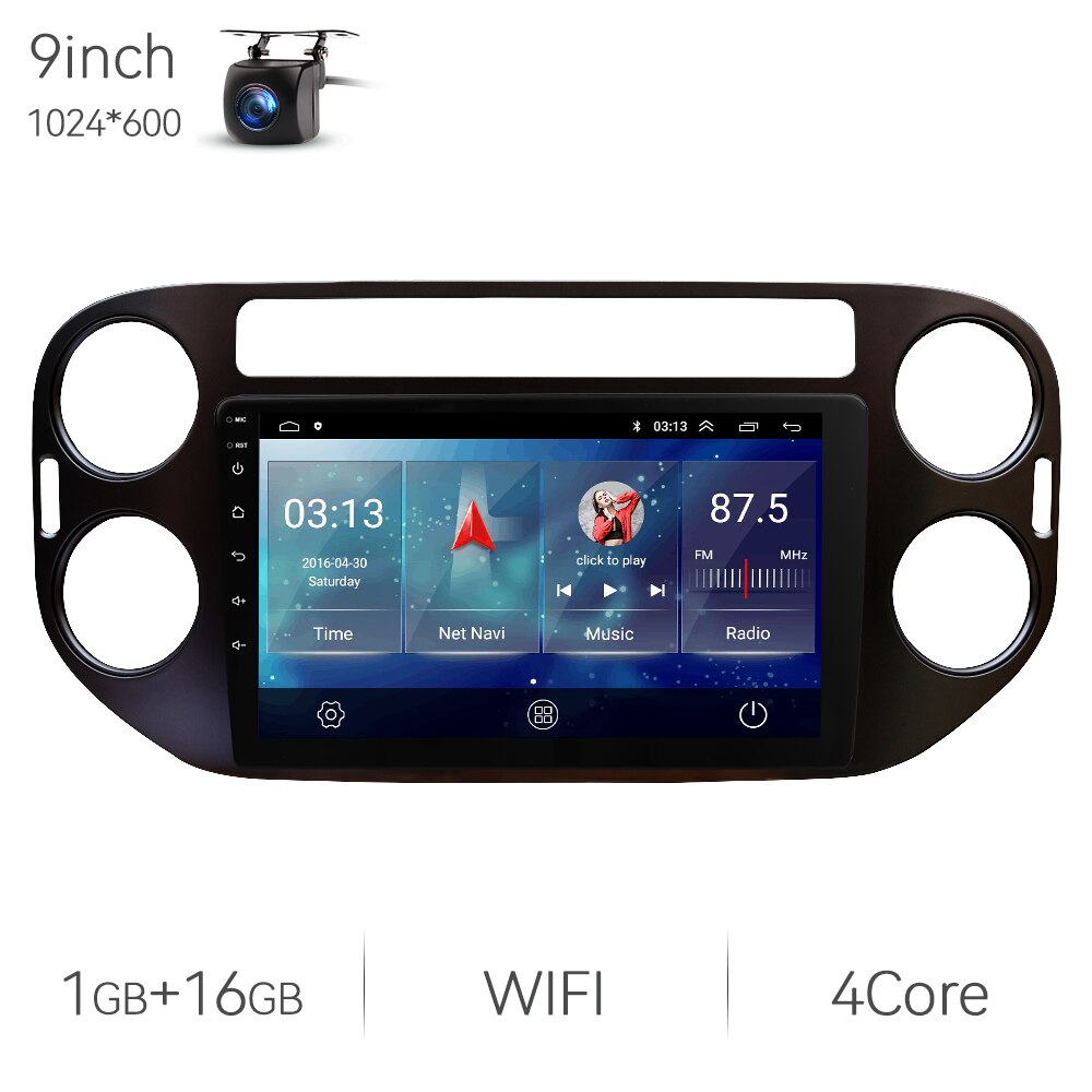 Eunavi 7862 13.1inch 2din Android Auto Radio For VW Volkswagen Tiguan 1 NF 2006 - 2016 Car Multimedia Video Player GPS Stereo 4G