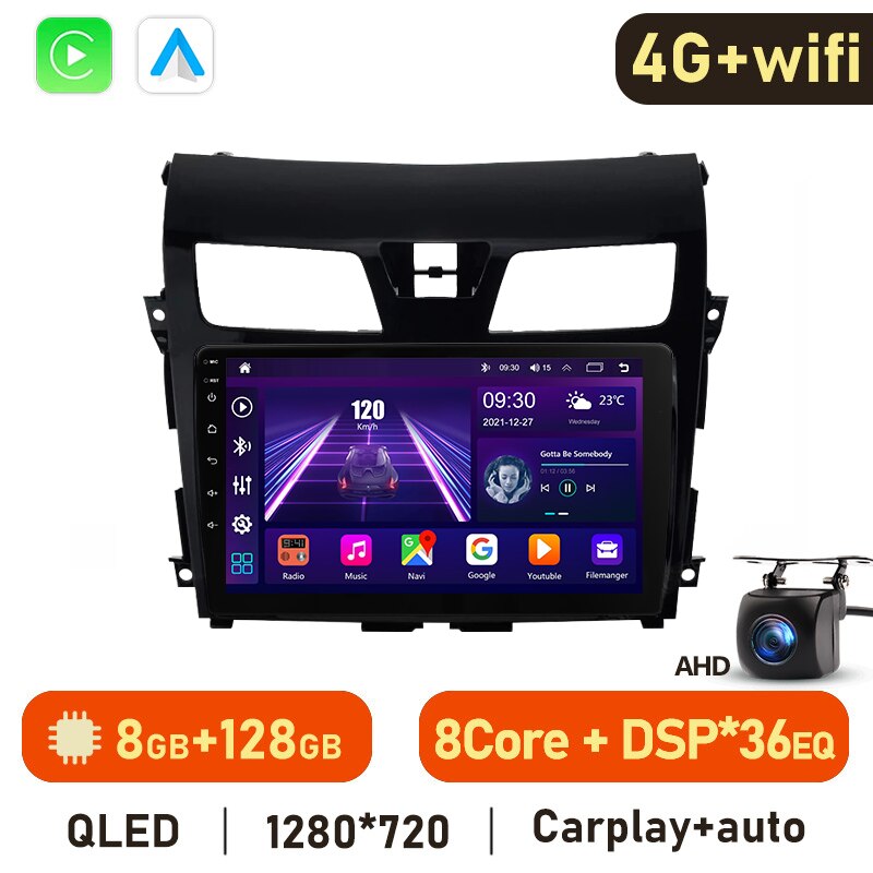 Eunavi 4G 2DIN Android Auto Radio GPS For Nissan Teana J33 Altima 2 2013 - 2018 Car Multimedia Video Player Carplay 2 Din DVD