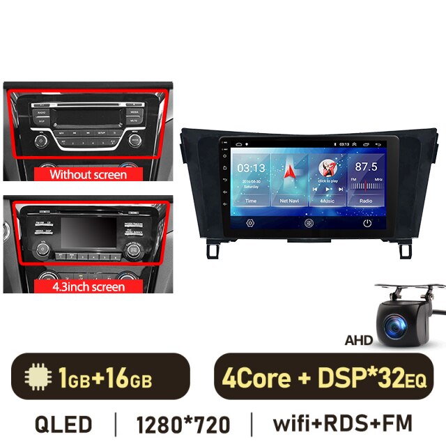 Eunavi 2 Din Android Auto Radio For Nissan Qashqai J11 X-Trail 3 T32 2013-2017 Carplay Car Multimedia Player GPS 2din Autoradio