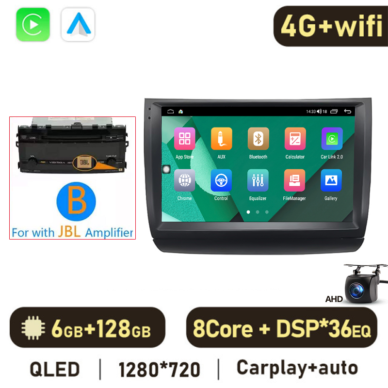 Eunavi 7862 4G 2DIN Android Auto Radio GPS For Toyota Prius 20 2002-2009 Car Multimedia Video Player Carplay 2 Din