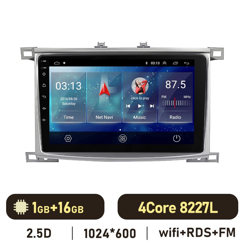 Eunavi 7862 4G 2DIN Android Radio GPS For Toyota Land Cruiser 100 For Lexus LX470 2002-2007 Car Multimedia Video Player Carplay