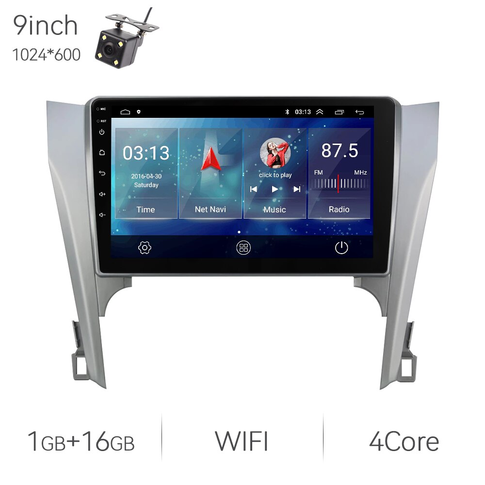 Eunavi 7862 8Core 2K 13.1inch 2din Android Radio For Toyota Camry 7 XV 50 55 2014 - 2017 Car Multimedia Video Player GPS Stereo