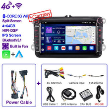 Załaduj zdjęcie do przeglądarki galerii, Eunavi Android 11 Car Video Player CARPLAY For VW Volkswagen Passat B7 B6 Golf Touran Polo Tiguan Jetta GPS Navigation Stereo