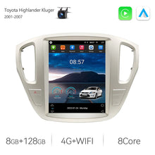 Charger l&#39;image dans la galerie, Eunavi Tesla Style Android 11 Car Radio For Toyota Highlander Kluger 2001-2007 12.1&quot; Car Stereo GPS Navigation Carplay BT