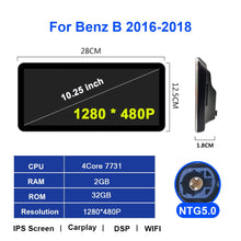 Laden Sie das Bild in den Galerie-Viewer, Eunavi Android 10 Car Radio GPS Stereo For Mercedes Benz B Mercedes benz B Class W246 B150 B200 B220 B250 2016-2018 4G WIFI