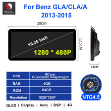 Cargar imagen en el visor de la galería, Eunavi Android Car radio Multimedia Player for Mercedes Benz A CLA GLA Class W117 W176 X156 2013-2015 NTG 4.5 NTG 5.0 gps