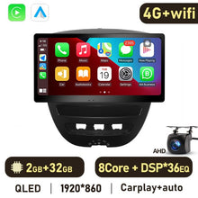 Cargar imagen en el visor de la galería, Eunavi 4G 2 Din Android Auto Radio For Peugeot 107 Toyota Aygo Citroen C1 2005 - 2014 Car Multimedia Video Player GPS Stereo