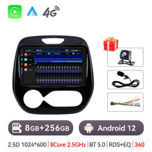 Cargar imagen en el visor de la galería, Eunavi 2 Din Android Auto Radio GPS For Renault Kaptur Captur 2014-2018 Car Multimedia Player Video Audio 4G 2DIN QLED Carplay