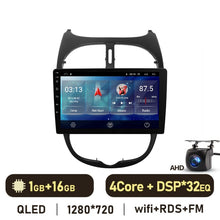 Załaduj zdjęcie do przeglądarki galerii, Eunavi 4G Carplay 2 Din Android Auto Radio For Peugeot 206 206CC 206SW 2000-2008 Car Multimedia Video Player GPS Stereo 2din