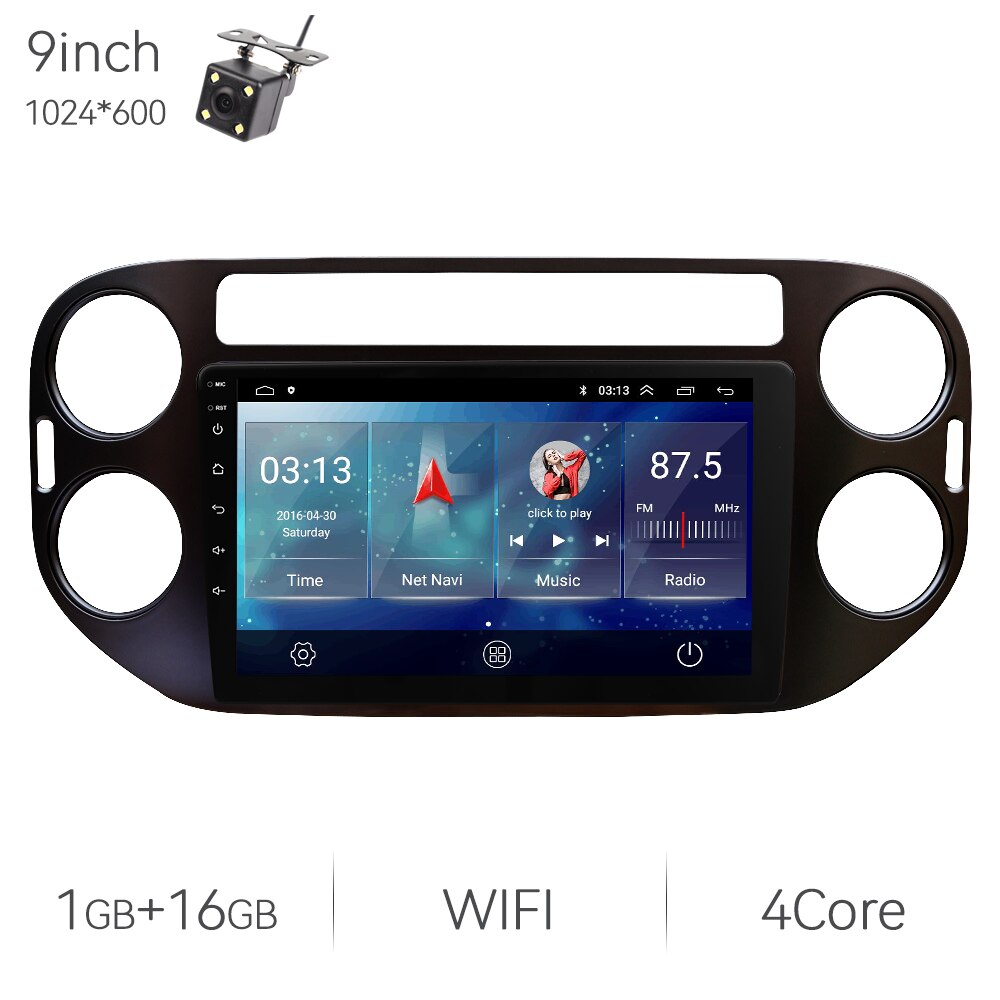 Eunavi 7862 13.1inch 2din Android Auto Radio For VW Volkswagen Tiguan 1 NF 2006 - 2016 Car Multimedia Video Player GPS Stereo 4G