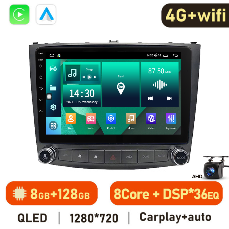 Eunavi 7862 4G 2DIN Android Auto Radio GPS For Lexus IS250 300 2006-2012 Car Multimedia Video Player Carplay 2 Din