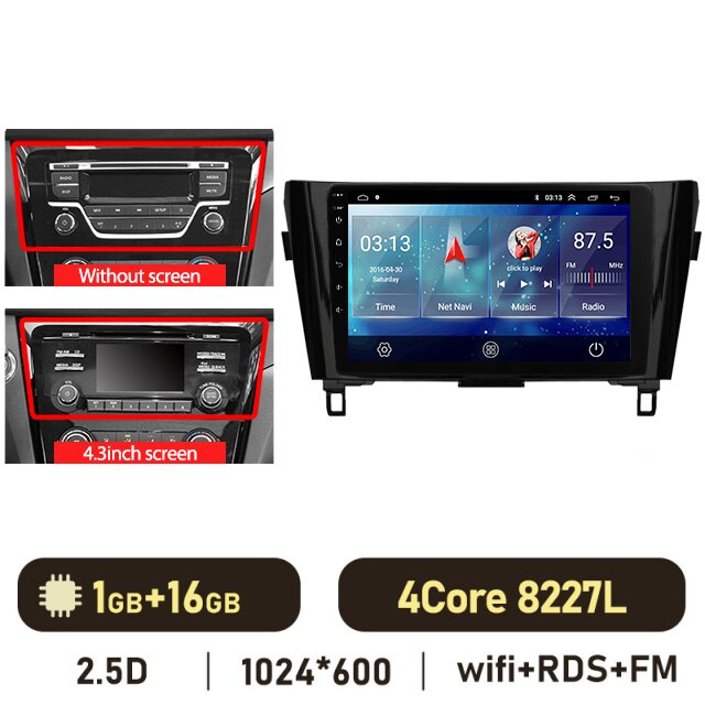 Eunavi 2 Din Android Auto Car Multimedia Player For Nissan Qashqai J11 X-Trail 3 T32 2013-2017 Auto Radio QLED Screen 4G GPS DVD